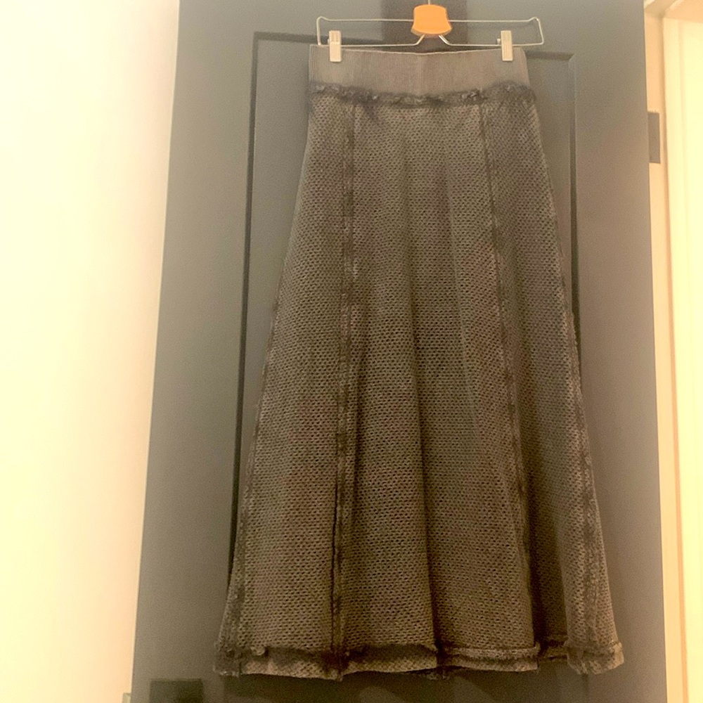 NWT Free People Black XS 100 % cotton maxi Skirt.